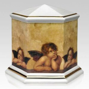 Angelic cremation vessels will offer a sense of peace in knowing an angel is standing guard over a loved one