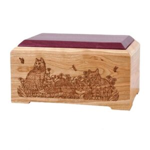 A wood urn will capture the personality of a true nature lover